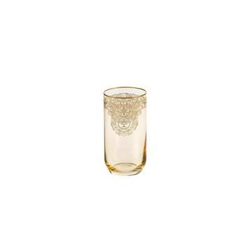Bohemia Queen Amber Mat Altın 6'lı Meşrubat Bardak