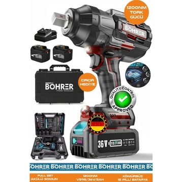 BÖHRER BA01072K 5 Ah Akülü Somun Sıkma Makinesi