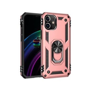 Bol Çeşit Iphone 12 Rose Mini Sofya Yüzüklü Silikon Kapak Kılıf