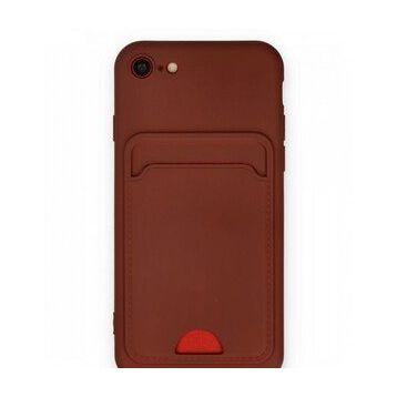 Bol Çeşit iPhone 7 Kelvin Kartvizitli Bordo Silikon Kılıf