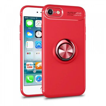 Bol Çeşit iPhone 7 Range Yüzüklü Kırmızı Silikon Kılıf