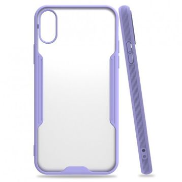 Bol Çeşit iPhone X Platin Lila Silikon Kılıf