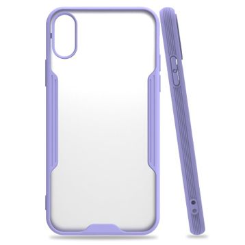 Bol Çeşit iPhone X Platin Lila Silikon Kılıf