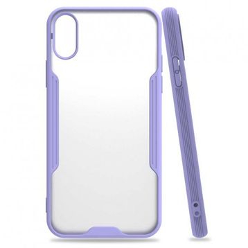 Bol Çeşit iPhone X Platin Lila Silikon Kılıf