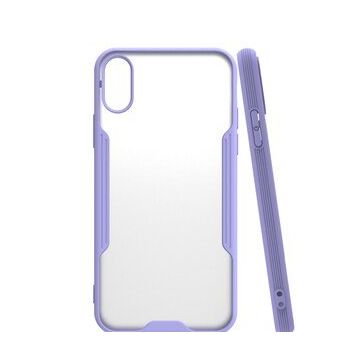 Bol Çeşit iPhone X Platin Lila Silikon Kılıf