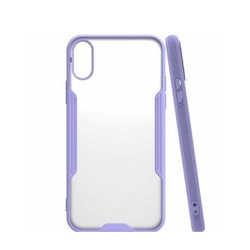 Bol Çeşit iPhone X Platin Lila Silikon Kılıf