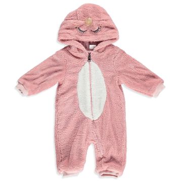 Bombili Pembe Kış Bebek Welsoft Patiksiz Bebek Tulum