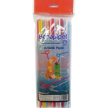 Bona Pipet 50 Adet Renkli Artistik Pipet