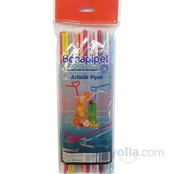 Bona Pipet 50 Adet Renkli Artistik Pipet