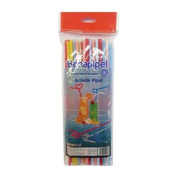 Bona Pipet 50 Adet Renkli Artistik Pipet