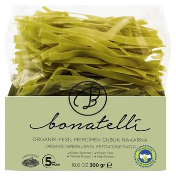 Bonatell 400 gr Yeşil Mercimek Unundan Çubuk Makarna