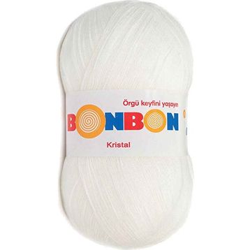 Bonbon 98200 Beyaz Kristal El Örgü Lif İpi