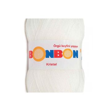 Bonbon 98200 Beyaz Kristal El Örgü Lif İpi