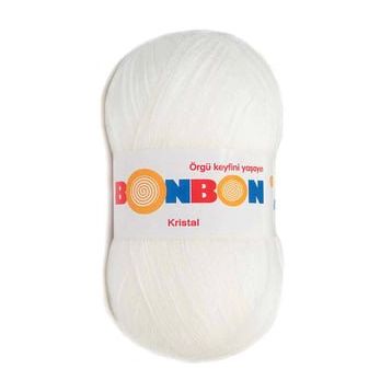 Bonbon 98200 Beyaz Kristal El Örgü Lif İpi