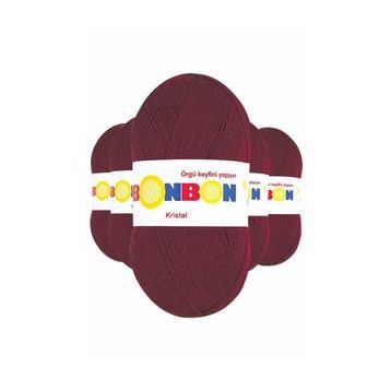 Bonbon Bordo 98220 5 Adet Kristal El Örgü Lif İpi