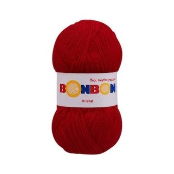 Bonbon Kristal 98211 Alev Kırmızı Örgü İpi