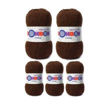 Bonbon Renk No:219 5 Adet Festival Simli Örgü İpi Yünü