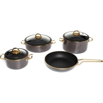 Bonera Lilium 7 Parça Emaye Tencere Seti