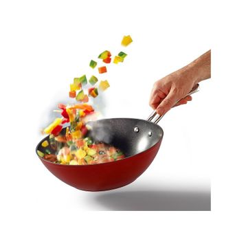 Bonera Pro-Plus 24 cm Kırmızı Wok Tava