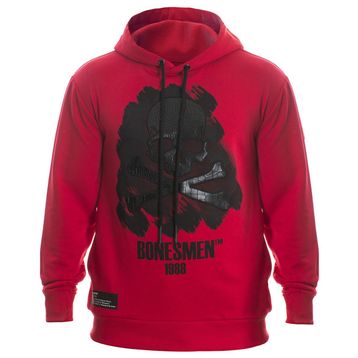 Bonesmen Deri Kuru Kafa Kapüşonlu Sweatshirt