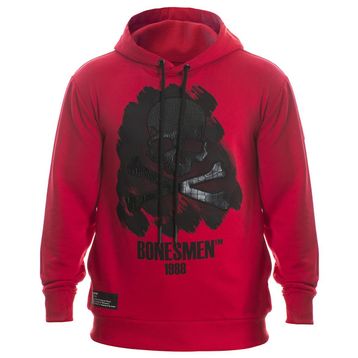Bonesmen Deri Kuru Kafa Kapüşonlu Sweatshirt