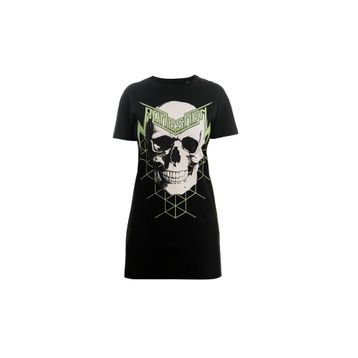 Bonesmen Green Magic Skull T-shirt Kısa Elbise