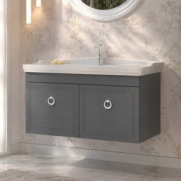 Bonitobagno Livorno 105 cm Antrasit Banyo Dolabı Alt Modül