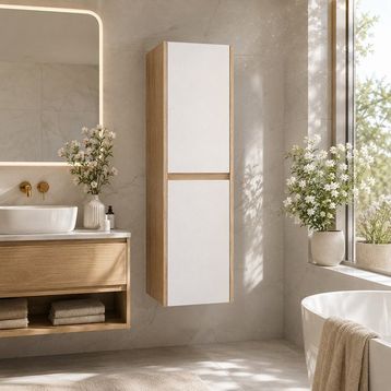 Bonitobagno Salvo 40 cm Beyaz Banyo Boy Dolabı