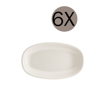 Bonna Alhambra Gourmet 6'lı 19x11 cm Oval Kayık Tabak