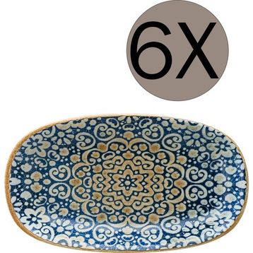 Bonna Alhambra Gourmet 6'lı 19x11 cm Oval Kayık Tabak