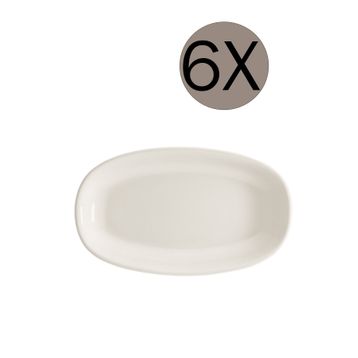 Bonna Alhambra Gourmet 6'lı 19x11 cm Oval Kayık Tabak