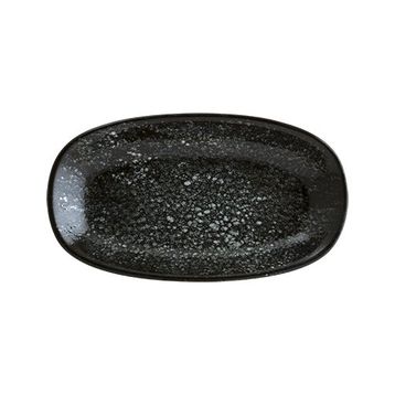 Bonna Cosmos Black Gourmet 19x11 cm Oval Kayık Tabak
