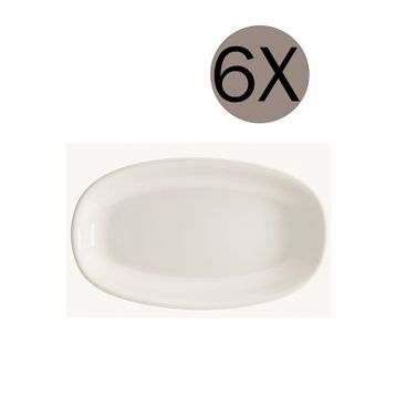 Bonna Gourmet 6'lı 15x8.5 cm Oval Kayık Tabak