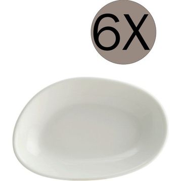 Bonna Porselen Vago 15x8.5 cm 6'lı Oval Kayık Tabak