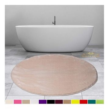 Bonny Home 100x100 cm Elite Vizon Yuvarlak Peluş Kaymaz Taban Pufidik Banyo Halısı