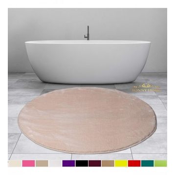 Bonny Home 100x100 cm Elite Vizon Yuvarlak Peluş Kaymaz Taban Pufidik Banyo Halısı