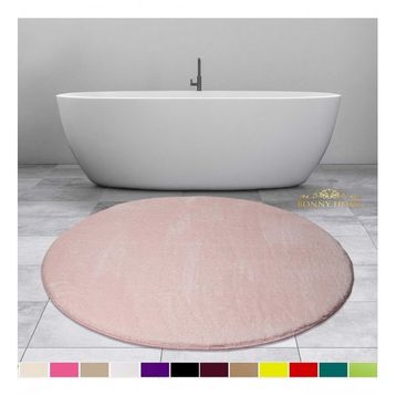 Bonny Home 120x120 cm Elite Pudra Yuvarlak Peluş Kaymaz Taban Pufidik Banyo Halısı
