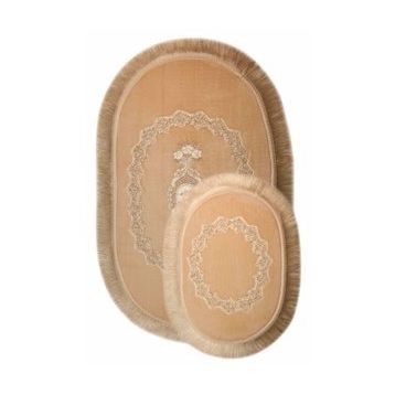 Bonny Home 2'li Vizon Exclusive Oval Püsküllü Banyo Halısı