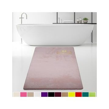 Bonny Home 80x150 CM Elite Pudra Peluş Kaymaz Tabanlı Pufidik Banyo Halısı
