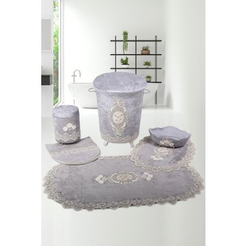 Bonny Home Lisa Kirli Gri Çamaşır sepeti seti