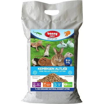 Bonny Nice Doğal Çam Pelet 5 kg 10 lt 4'lü Hamster Kafes Altlığı