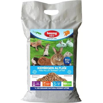 Bonny Nice Doğal Çam Pelet 5 kg 10 lt 4'lü Hamster Kafes Altlığı