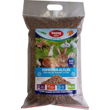 Bonny Nice Doğal Çam Pelet 5 kg 10 lt 5 Paket Tavşan Kafes Altlığı