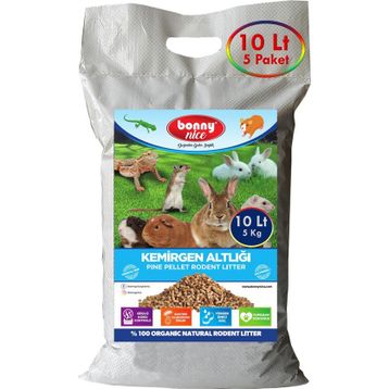 Bonny Nice Doğal Çam Pelet 5 kg 10 lt 5'li Tavşan Kafes Altlığı
