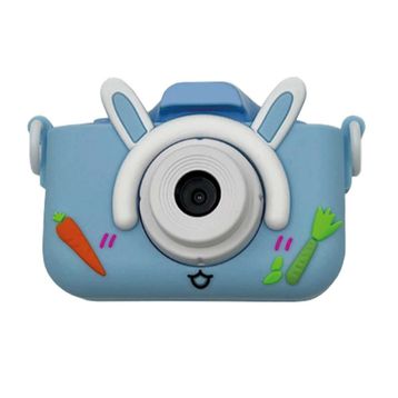 Bood CK-21 Tavşan Desenli Mavi Çocuk Fotoğraf Makinesi