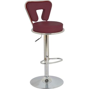 Boombar Bordo Deri Virago Bar Sandalyesi