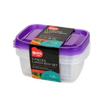 Bora BO536 3'lü Oval Saklama Kabı