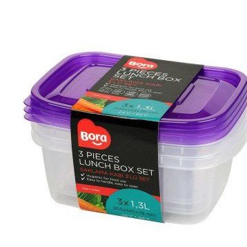 Bora BO536 3'lü Oval Saklama Kabı