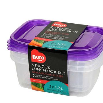 Bora BO536 3'lü Oval Saklama Kabı