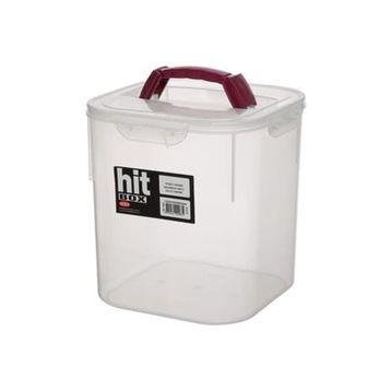 Bora Plastik BO083 Köşeli Erzak Kavanozu No: 1 Kilitli Kapak